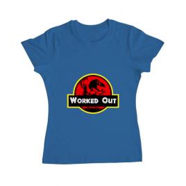 Tricou adler dama worked out albastru azuriu