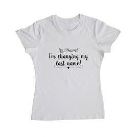 Tricou mireasa adler last name alb