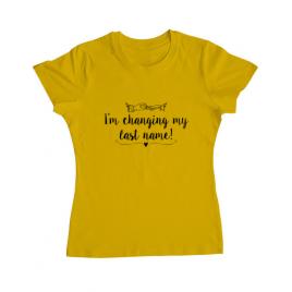 Tricou mireasa adler last name galben