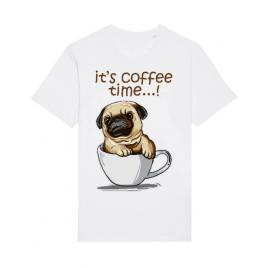 Tricou stanley stella barbat its coffee time alb