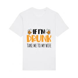 Tricou stanley stella barbat take me to my wife alb
