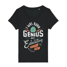 Tricou stanley stella dama born genius negru