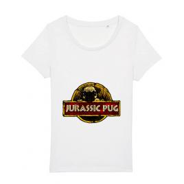 Tricou stanley stella dama jurassic pug alb