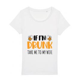 Tricou stanley stella dama take me to my wife alb