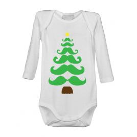 Baby body moustache christmas tree alb