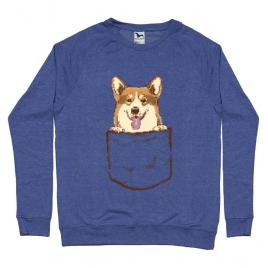 Bluza adler barbat corgi in the pocket albastru melanj