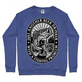 Bluza adler barbat fishing problem albastru melanj