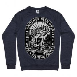 Bluza adler barbat fishing problem denim inchis
