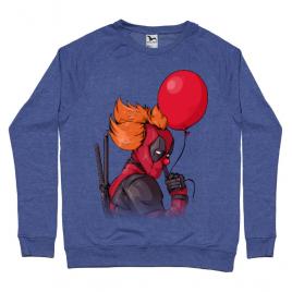 Bluza adler barbat it is deadpool albastru melanj