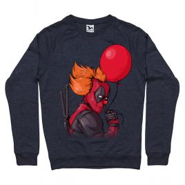 Bluza adler barbat it is deadpool denim inchis