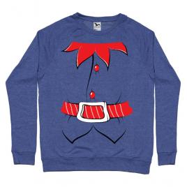 Bluza adler barbat santa helper albastru melanj