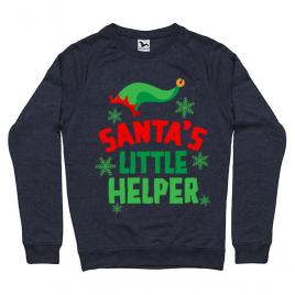 Bluza adler barbat santas little helper denim inchis