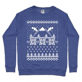 Bluza adler barbat ski time albastru melanj