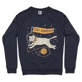 Bluza adler barbat stay furrious denim inchis