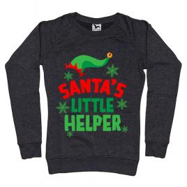 Bluza adler dama santas little helper negru melanj