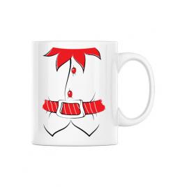 Cana personalizata santa helper alb