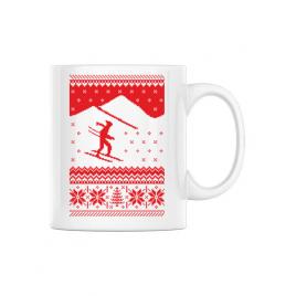 Cana personalizata ski trip alb