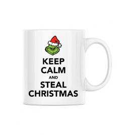 Cana personalizata steal christmas alb