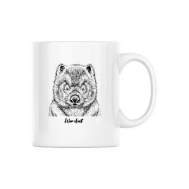 Cana personalizata wombat alb