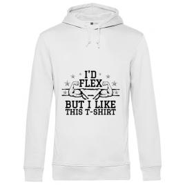 Hoodie barbat cu gluga i like this tshirt alb