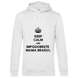 Hoodie barbat cu gluga impodobeste mama bradul alb