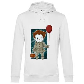 Hoodie barbat cu gluga little clown alb