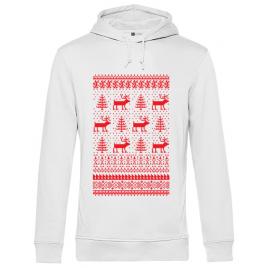 Hoodie barbat cu gluga reindeers alb
