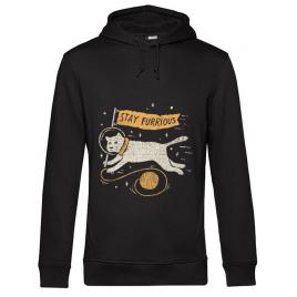 Hoodie barbat cu gluga stay furrious negru