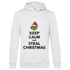 Hoodie barbat cu gluga steal christmas alb