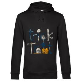 Hoodie barbat cu gluga trick or treat negru