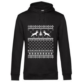 Hoodie barbat cu gluga ugly sweater negru