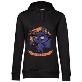 Hoodie dama cu gluga purr halloween negru