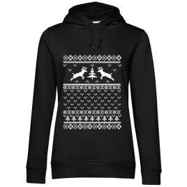 Hoodie dama cu gluga ugly sweater negru