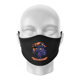 Masca personalizata reutilizabila purr halloween negru