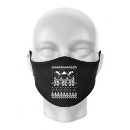 Masca personalizata reutilizabila ski time negru