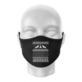 Masca personalizata reutilizabila ugly sweater negru