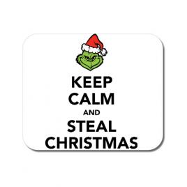 Mousepad personalizat steal christmas alb