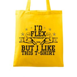 Sacosa din panza i like this tshirt galben