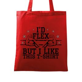 Sacosa din panza i like this tshirt rosu