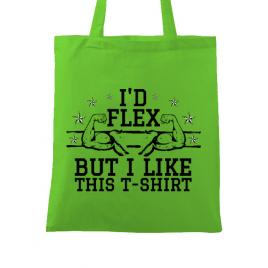 Sacosa din panza i like this tshirt verde mar
