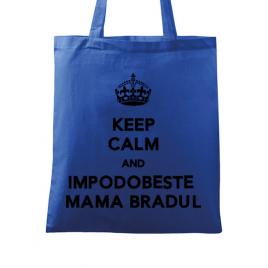 Sacosa din panza impodobeste mama bradul albastru regal