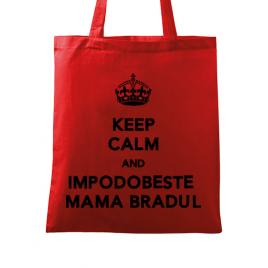 Sacosa din panza impodobeste mama bradul rosu