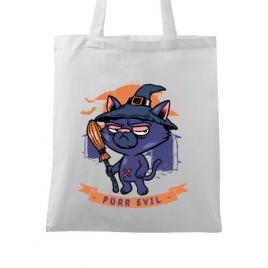 Sacosa din panza purr halloween alb
