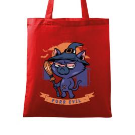 Sacosa din panza purr halloween rosu