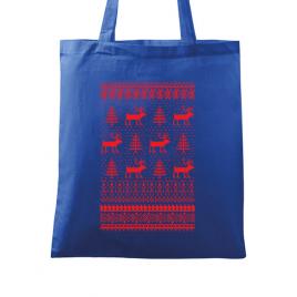 Sacosa din panza reindeers albastru regal