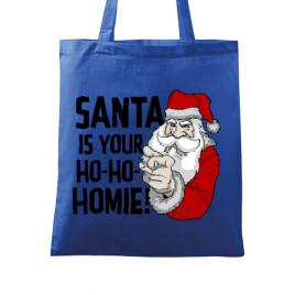 Sacosa din panza santa is your homie albastru regal