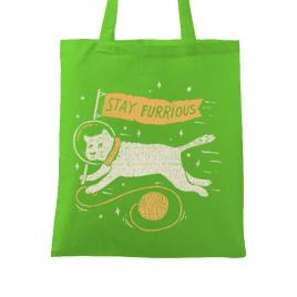Sacosa din panza stay furrious verde mar