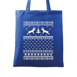 Sacosa din panza ugly sweater albastru regal