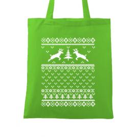 Sacosa din panza ugly sweater verde mar