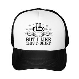 Sapca personalizata i like this tshirt alb